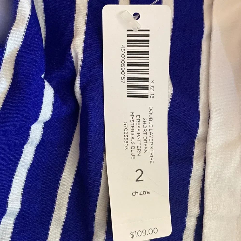 Striped Double-Layer Dress - Picture 4 of 4